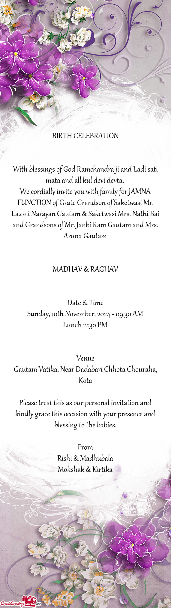 Yan Gautam & Saketwasi Mrs. Nathi Bai and Grandsons of Mr. Janki Ram Gautam and Mrs. Aruna Gautam