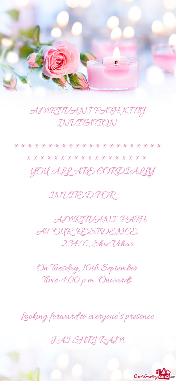 YOU ALL ARE CORDIALLY      INVITED FOR