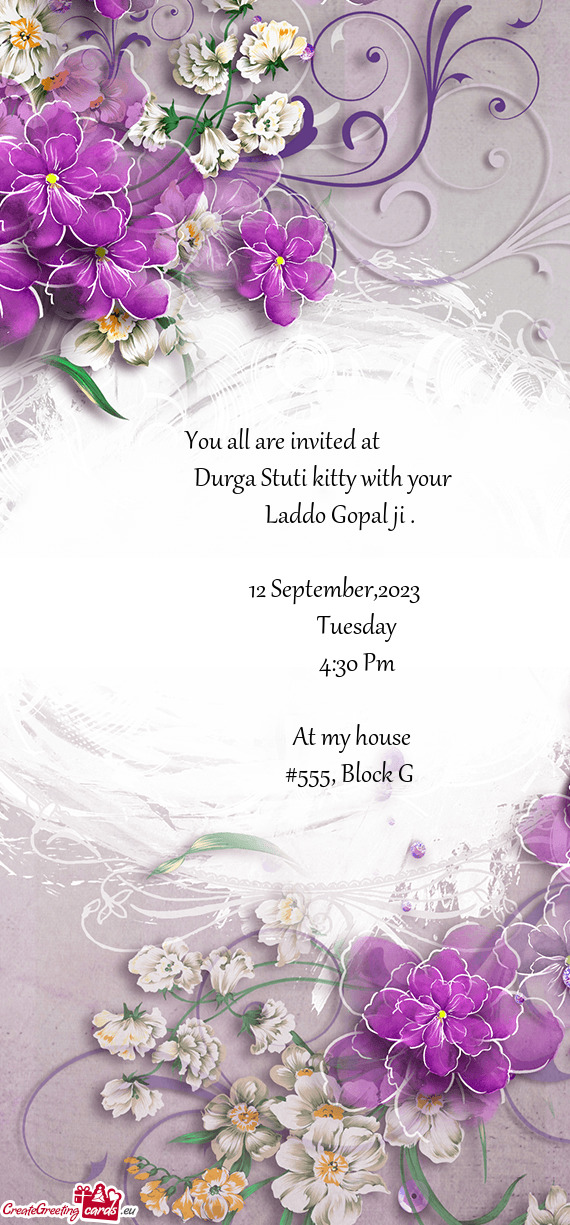 You all are invited at