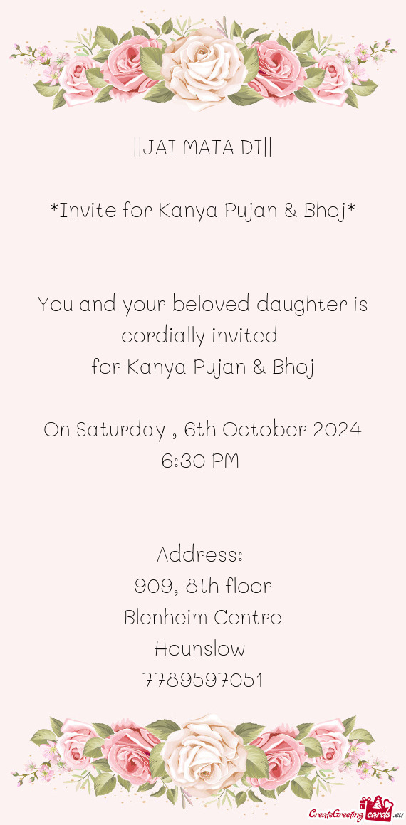 You and your beloved daughter is cordially invited