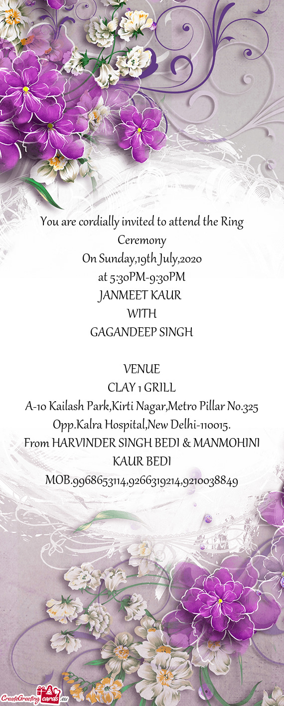 You are cordially invited to attend the Ring Ceremony