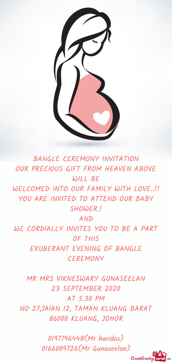 YOU ARE INVITED TO ATTEND OUR BABY SHOWER