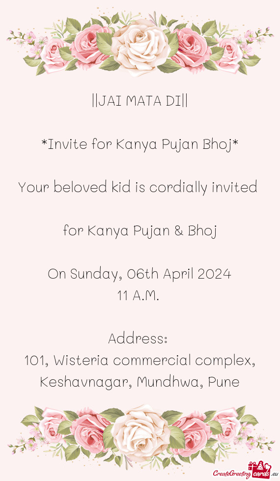 Your beloved kid is cordially invited