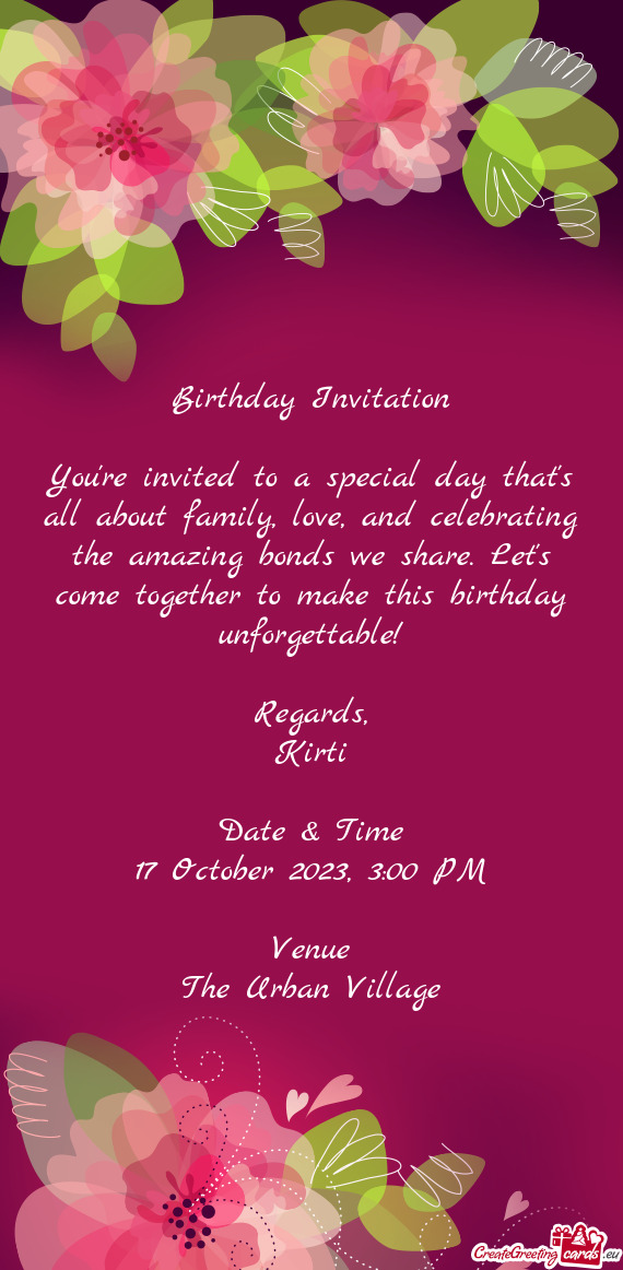 You're invited to a special day that's all about family, love, and celebrating the amazing bonds we