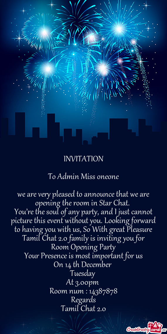 You’re the soul of any party, and I just cannot picture this event without you. Looking forward to