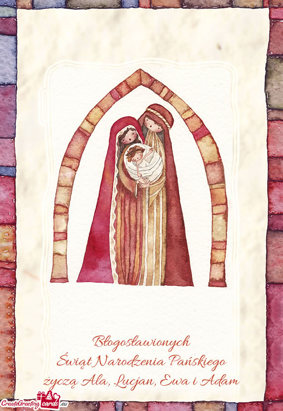 Życzą Ala, Lucjan, Ewa i Adam