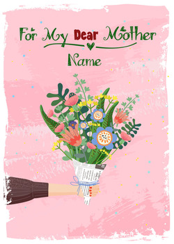 A floral card for mom card