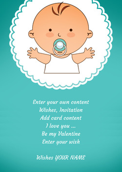 Card for birth of a boy