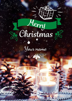 Christmas candles card