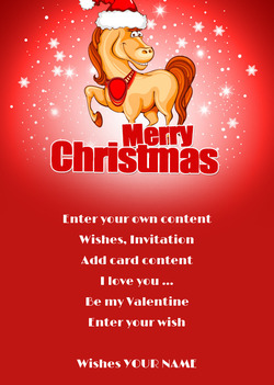 Card with Christmas Pony