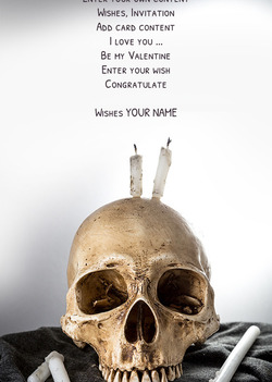 Card with Corpses Skull