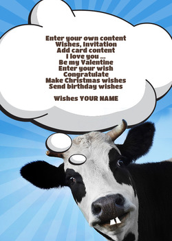 Card with Cow