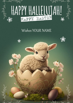 Easter cards with an Easter egg theme