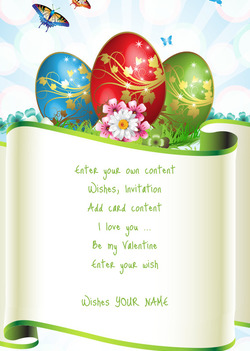 Card with Easter Eggs