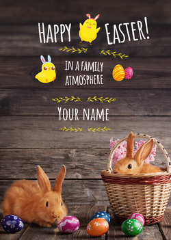Easter rabbits card