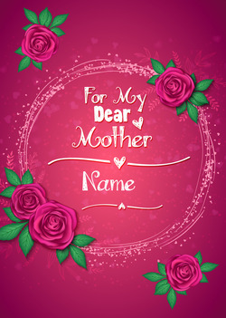 Floral wishes for mom card