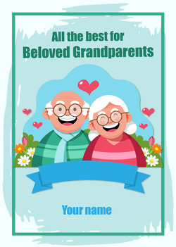 Grandparents in a green frame