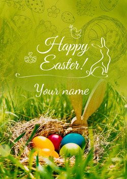 Green Easter Card