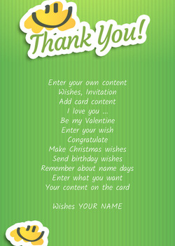 Green Thank you Card
