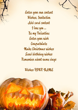 Card Halloween Pumpkin