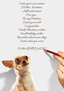 Card with Little Dog