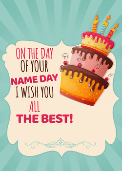 Name day cake card