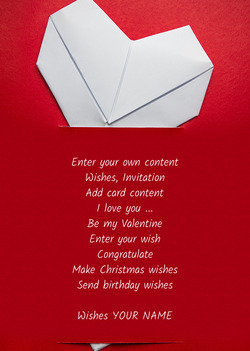 Card with Origami heart