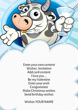 Card with Party Cow