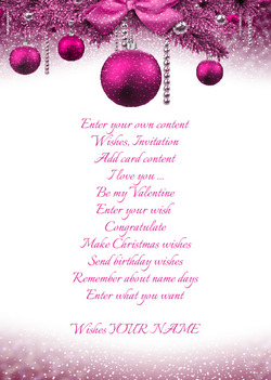 Pink Christmas Card