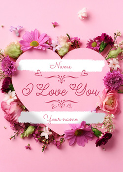 Pink love card