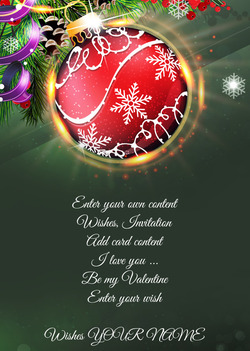 Card with Shining Bauble