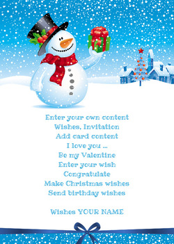 Card Snowman with Gift