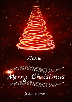 Spiral Christmas tree card