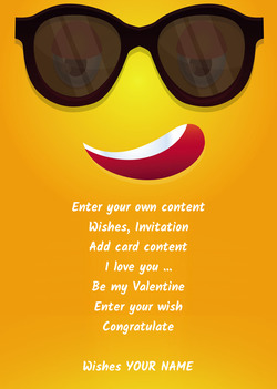 Card with Sunglasses