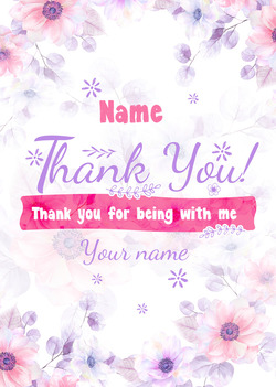 Thank You Card with Flowers