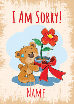 The bear apologizes