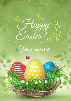 Three Easter Eggs Card