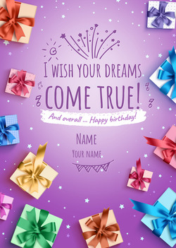 Violet birthday card