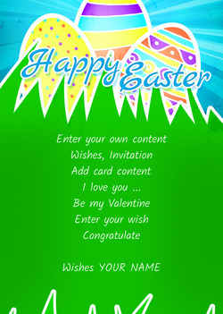 Card with Colorful Eggs