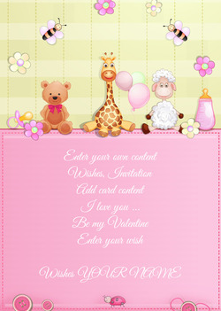 Card with Cuddly Toys
