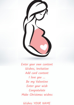 Card with Pregnant Woman