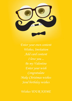 yellow emoji with mustache and glasses